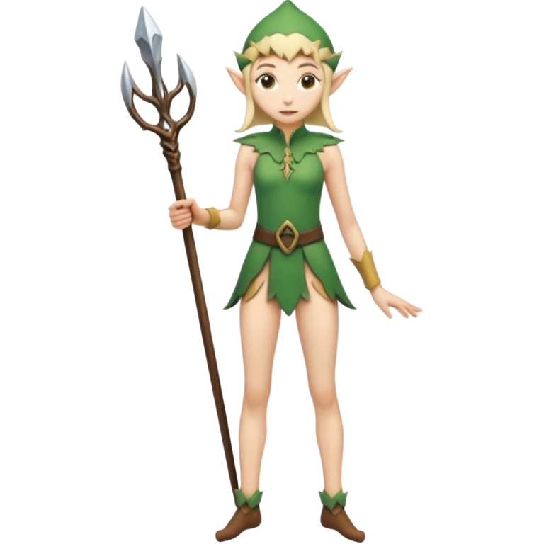 Elfo magro nu de corpo inteiro emoji