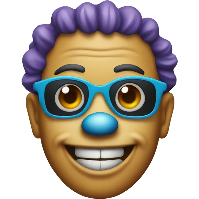 Clown with sunglasses emoji