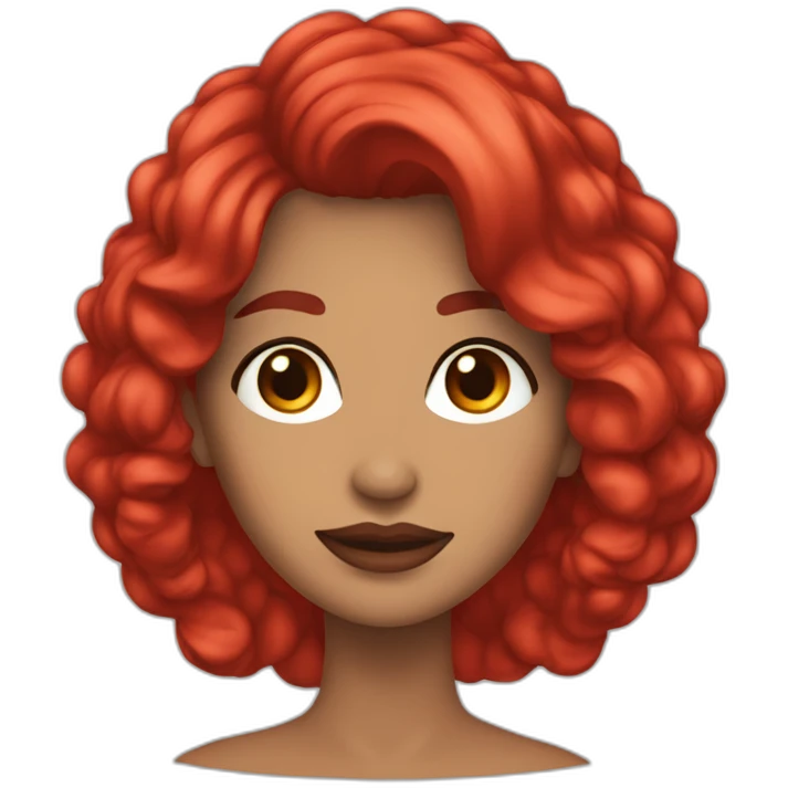 terapeuta vocacional mujer cabello de rojo risado emoji