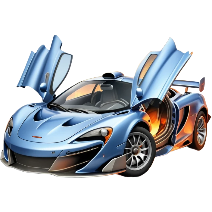 sorayama mclaren car crash fire and smoke explodsion  emoji