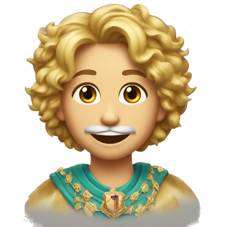 Una leon  rugiendo  ,  con corona de brillo de Reyna  emoji