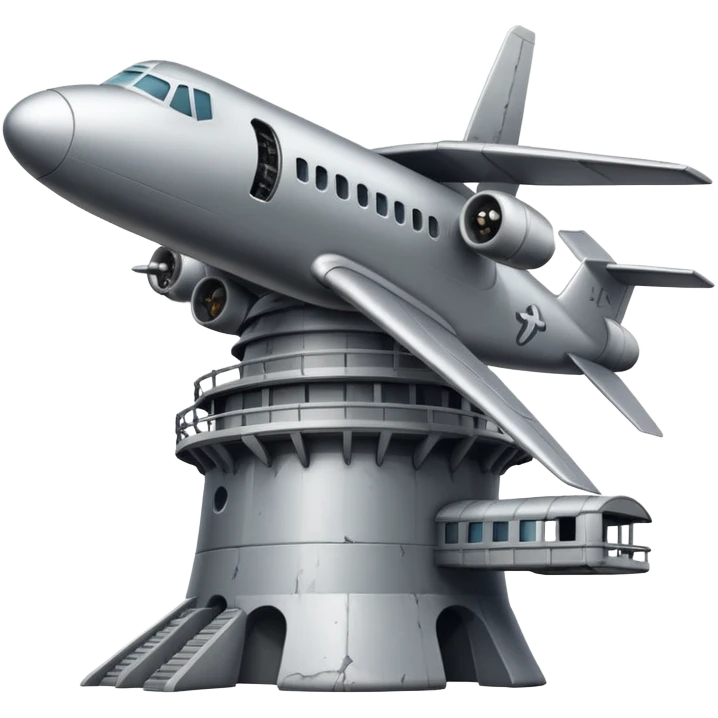 Plane in tower emoji