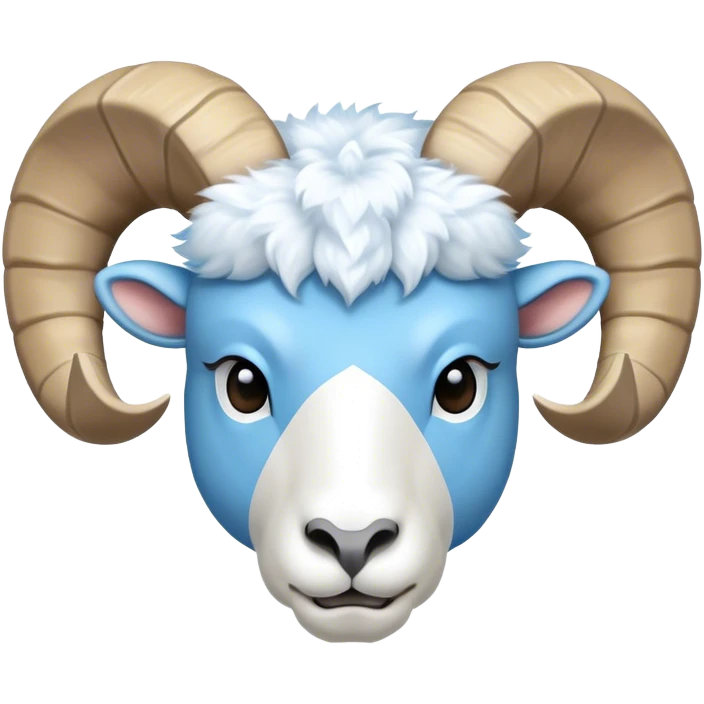 Unc chapel hill ram with light blue horns emoji