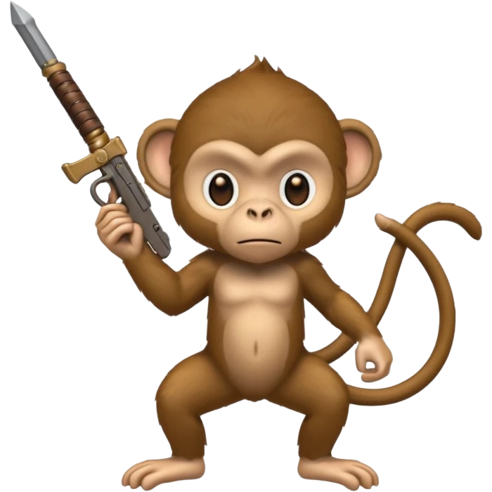 monkey with a weapon emoji