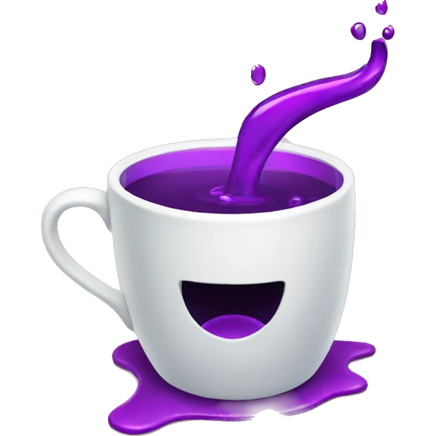 A Cup in a Cup with a purple liquid  emoji