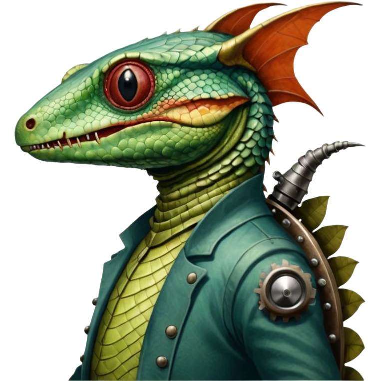 cinematic steam-punk -  hieronymus bosch phantasmagoric mutated creatures - hybrids of human and reptiles emoji