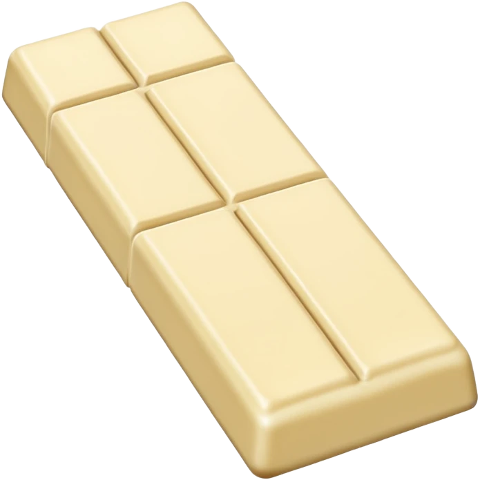 Pastilla de chocolate blanco emoji