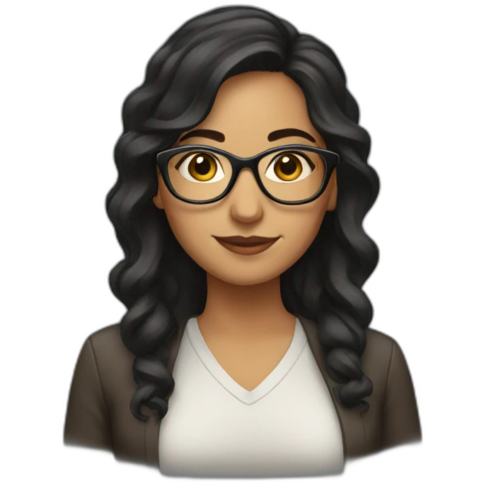 hispanic women with glasses emoji