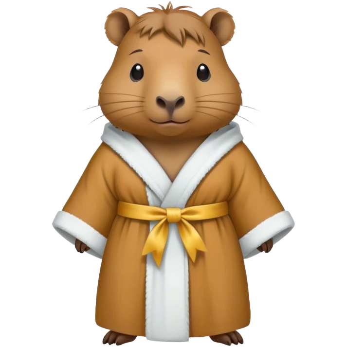 capybara in a roab with bow emoji
