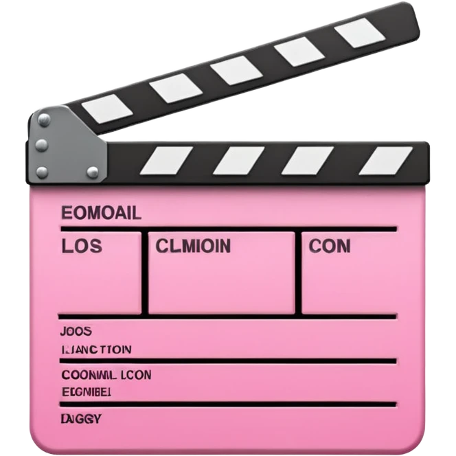 pink clapperboard emoji