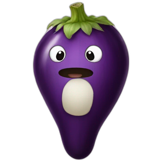 Eggplant panda emoji