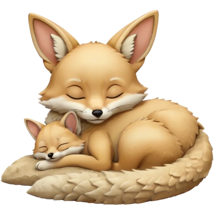 fennec sleeping emoji