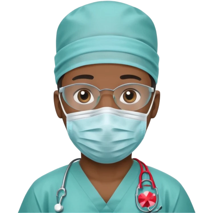 Black male surgeon  emoji