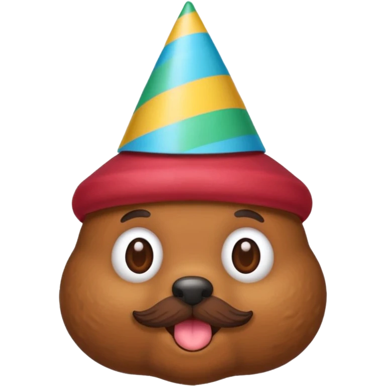 meatball with party hat realistic  emoji