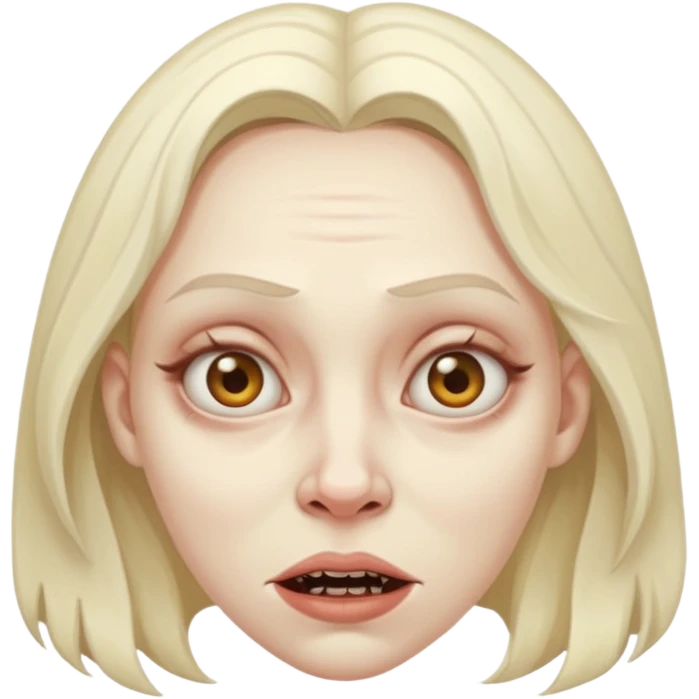 Femme avec une tête imonde emoji