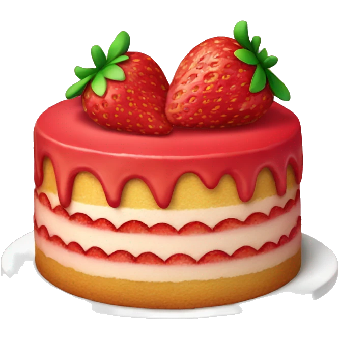 Strawberry cake emoji