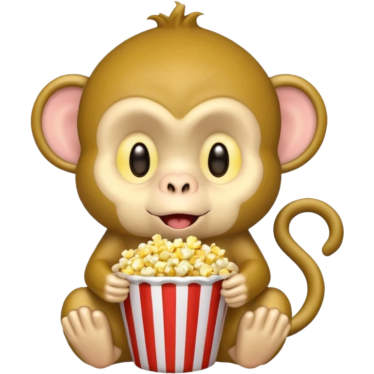 monkey eating pop corn emoji