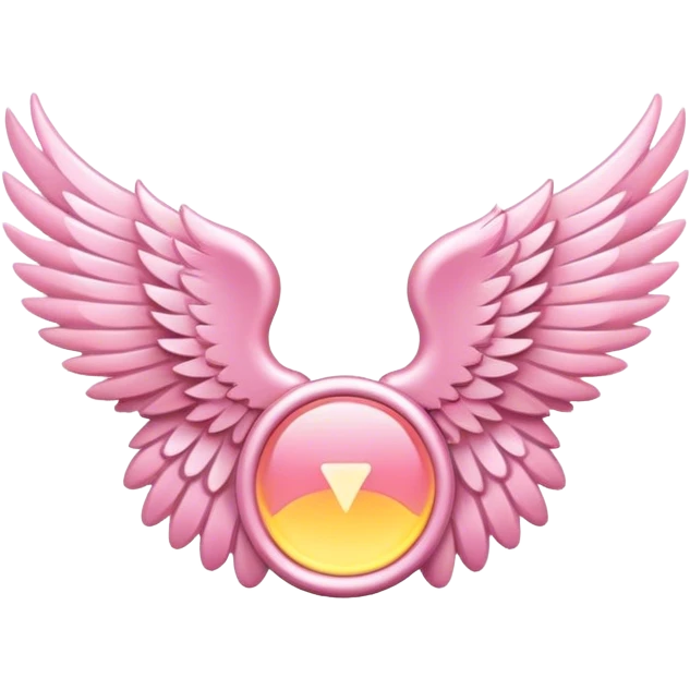 wings emblem light pink emoji