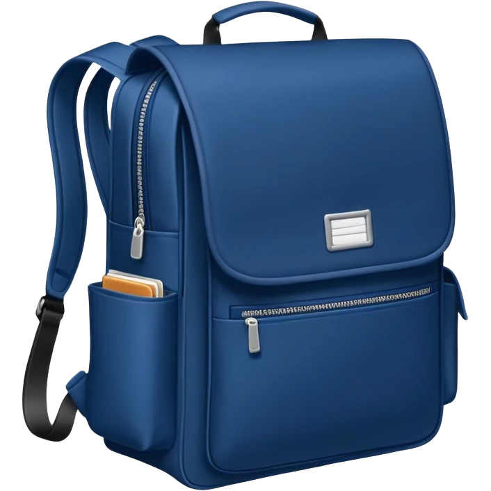 schoolbag unzipped with a laptop visible emoji