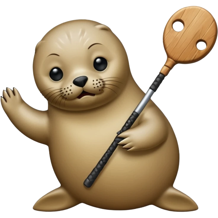 A seal clubbing itself emoji