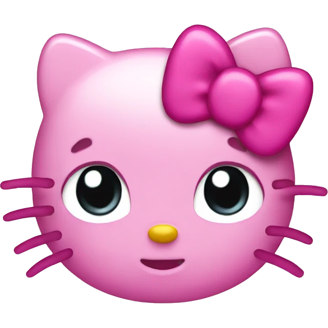 a pink hello kitty  emoji