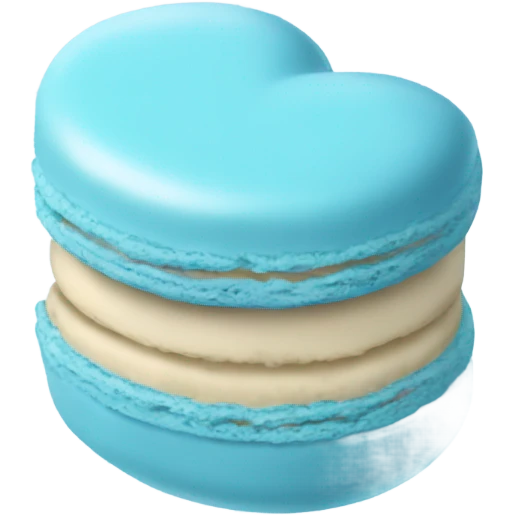 Light blue macaroon in shape of heart 🩵  emoji