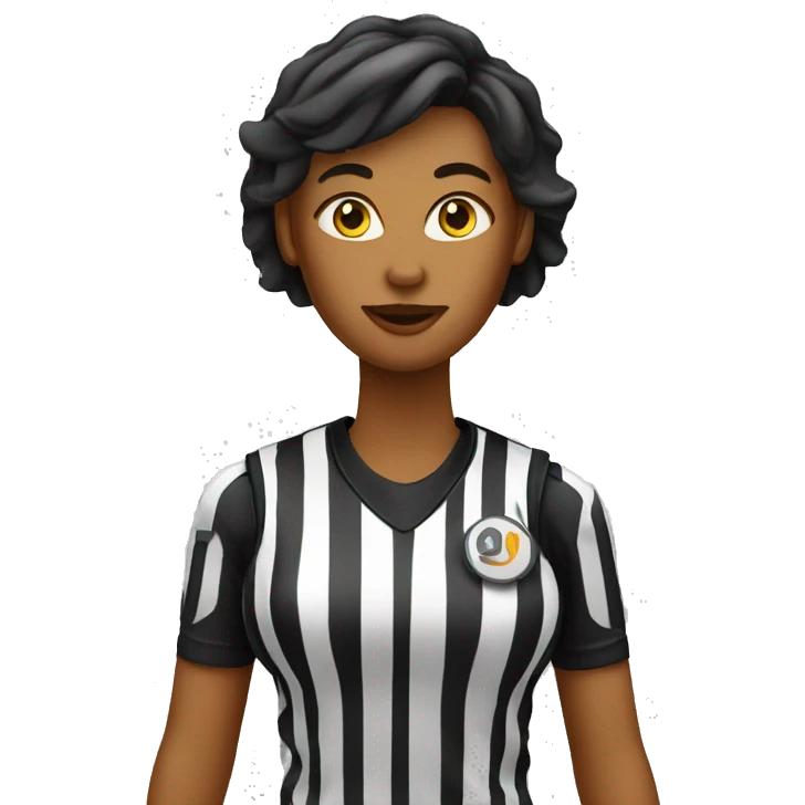 Basketball woman referee with whistle emoji