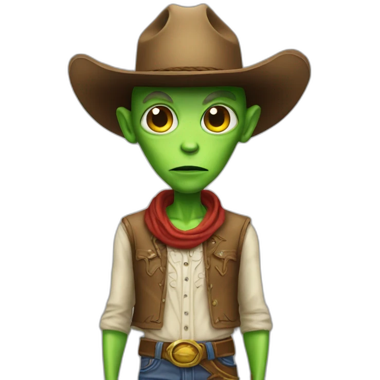 Cowboy alien emoji