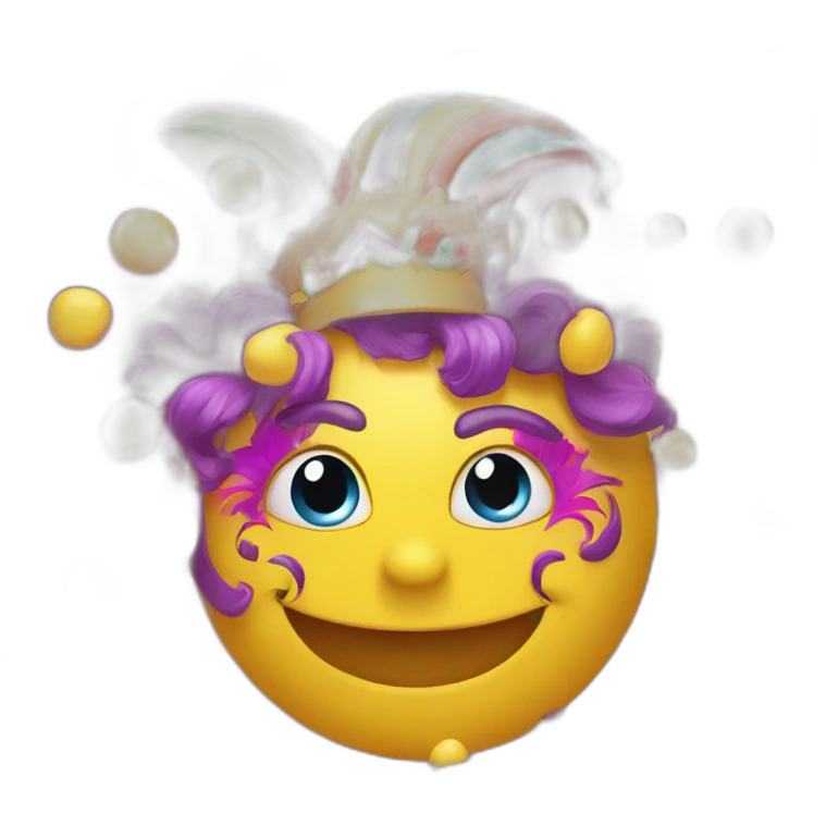 happy face, carnaval style emoji