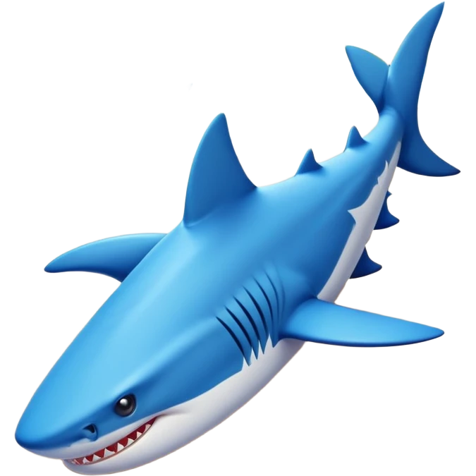 shark on the beach with blue nike shoes and feet emoji