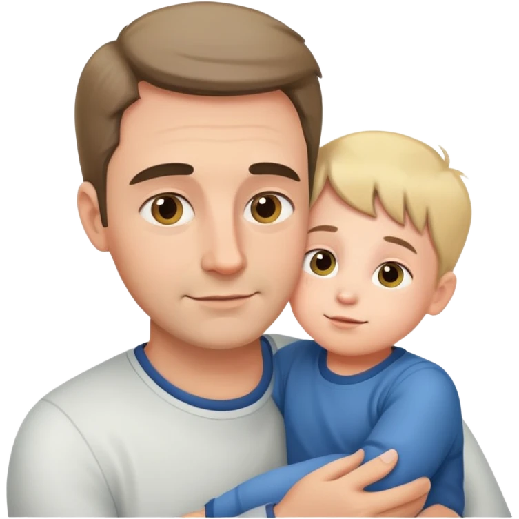 Caring father with a child emoji