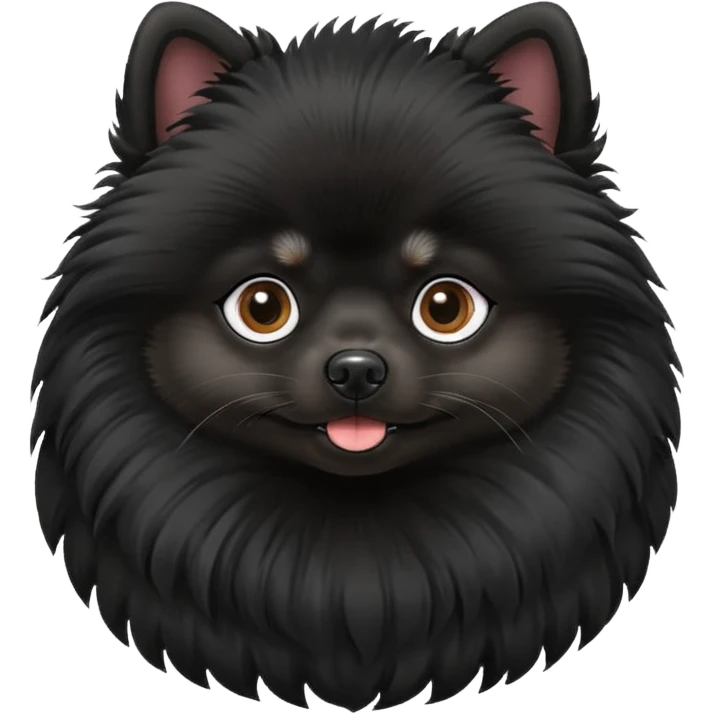 Black Pomeranian Spitz emoji