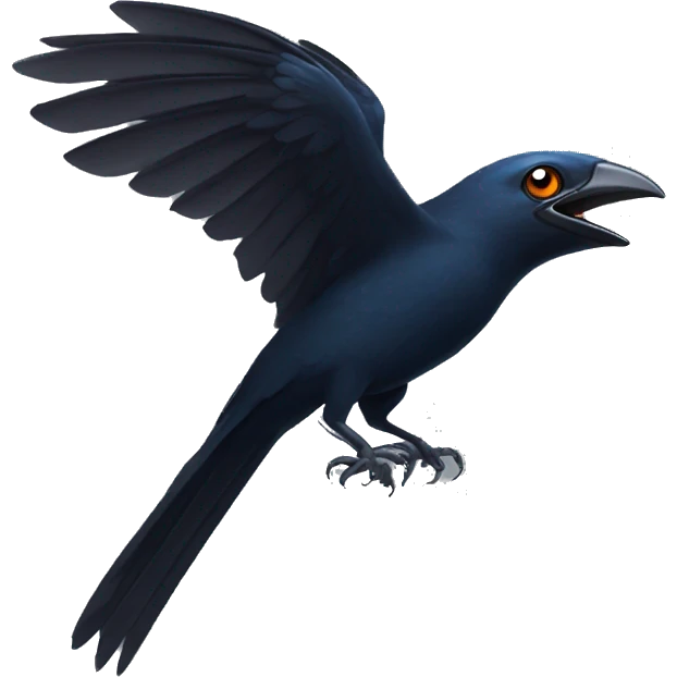 Drongo flying  emoji