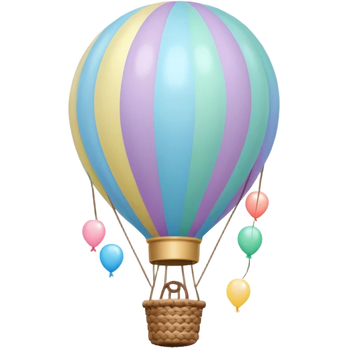 icon of a balloon, soft colors, whimsical, ghibli style emoji