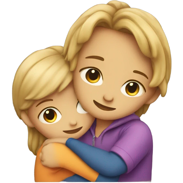girl and boy hugging emoji