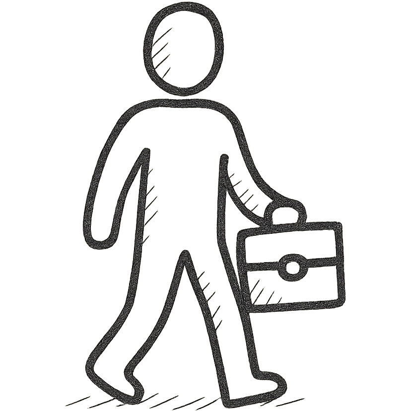 a person with a briefcase emoji