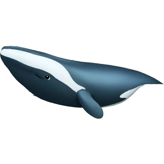 whale with a green cargo container emoji