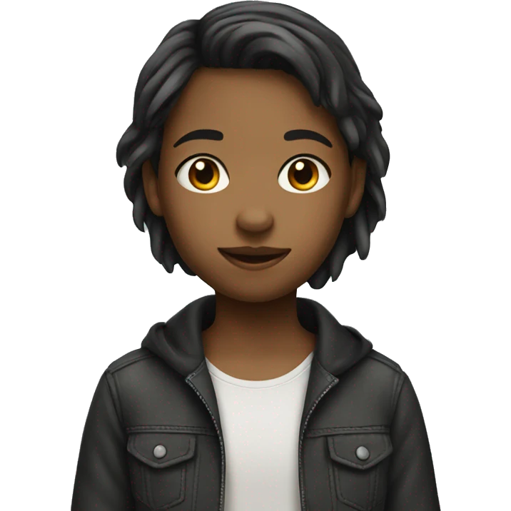 Girl that looks like a cute boy emoji