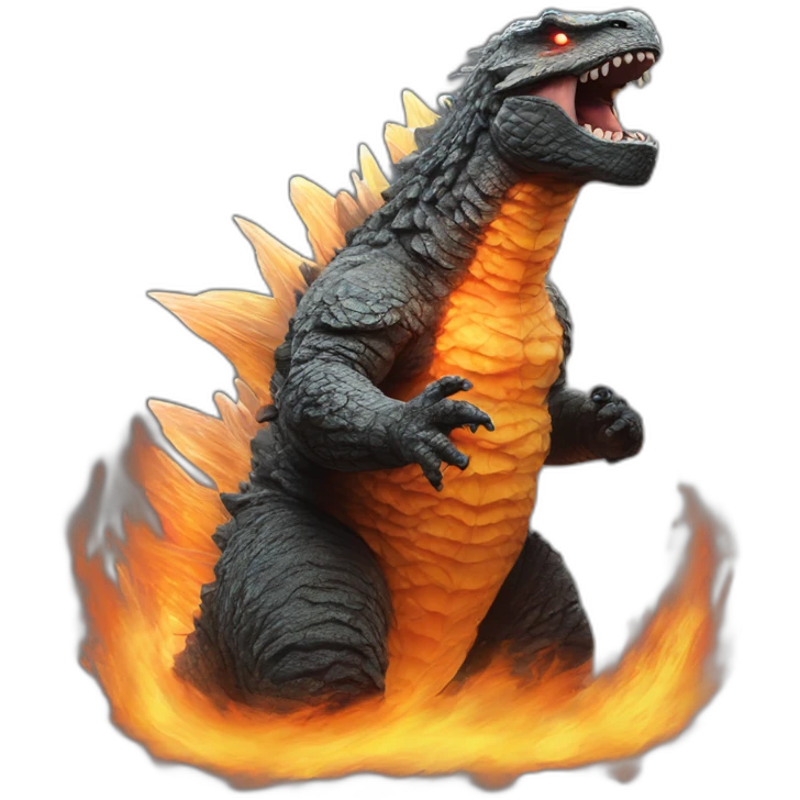 Godzilla fire atomic breathe emoji