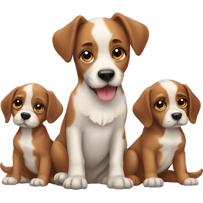 Dog with puppies emoji