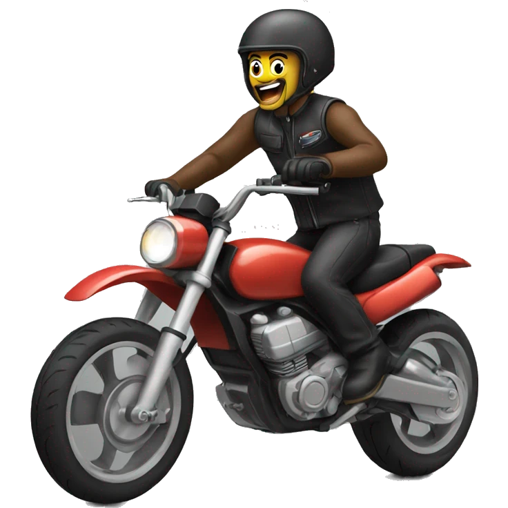 Motorcycle wheelie emoji