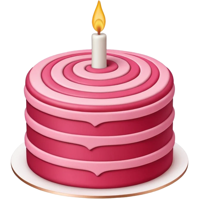 brandcake emoji reminiscent of Airbnb logo, minimalist cake design with swirl or loop element echoing 'Bélo' symbol, flat modern look, Airbnb signature pink-red hues emoji