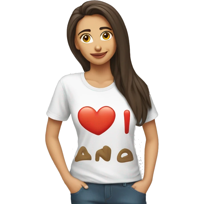 T-shirt with the inscription “I ❤️anna ” emoji