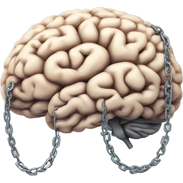 Brain with chains emoji