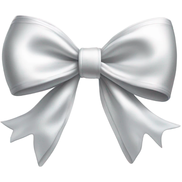 white satin bow emoji