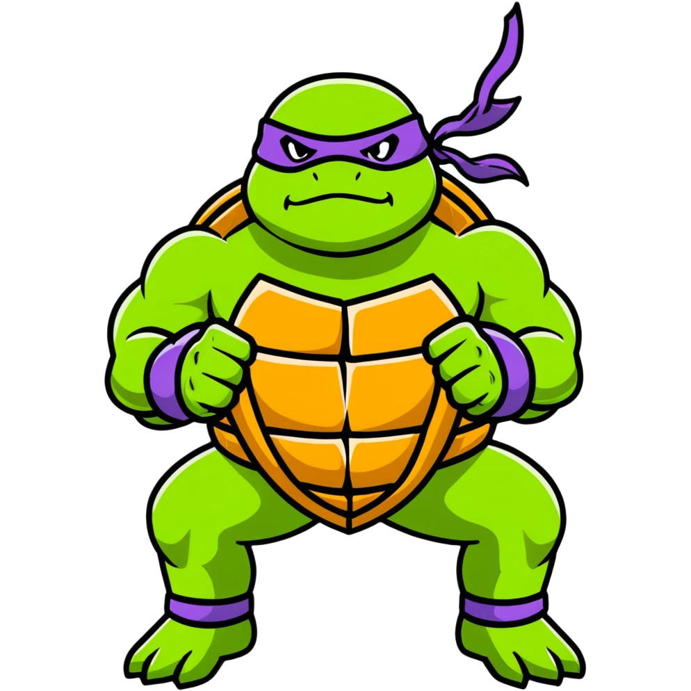 Hun from Teenage Mutant Ninja Turtles, muscular gang leader emoji