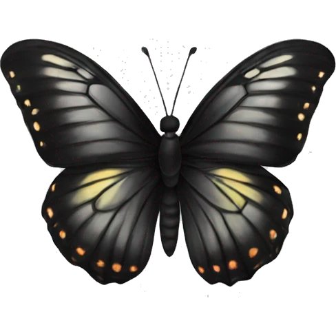 Butterfly pretty black emoji