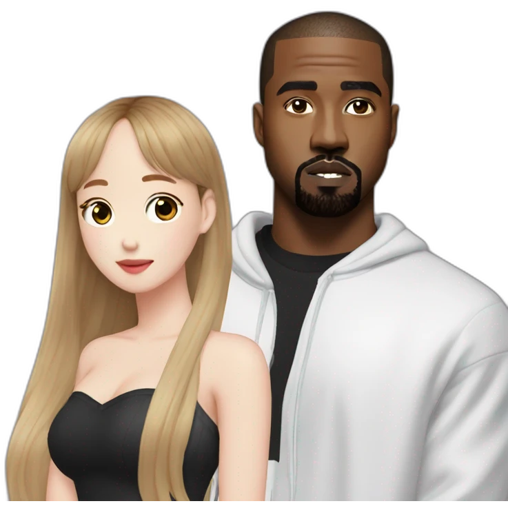 LOONA Chuu with Kanye West emoji