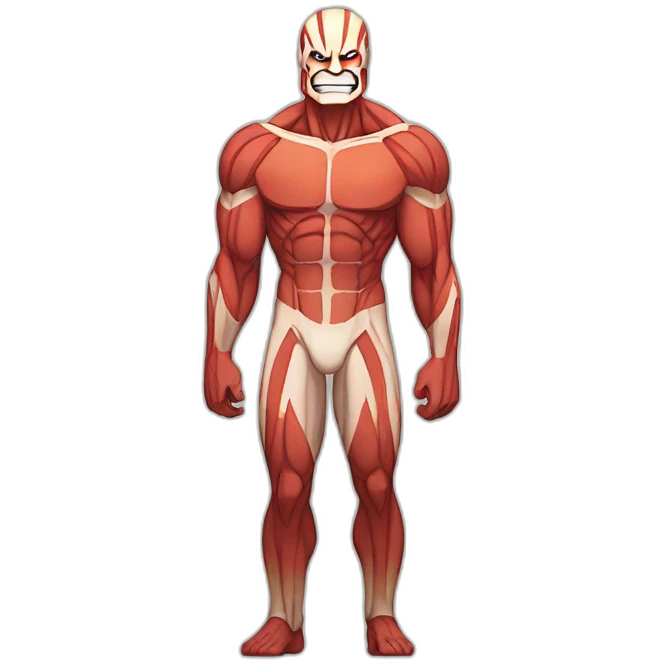 Colossal titan in gay pride emoji