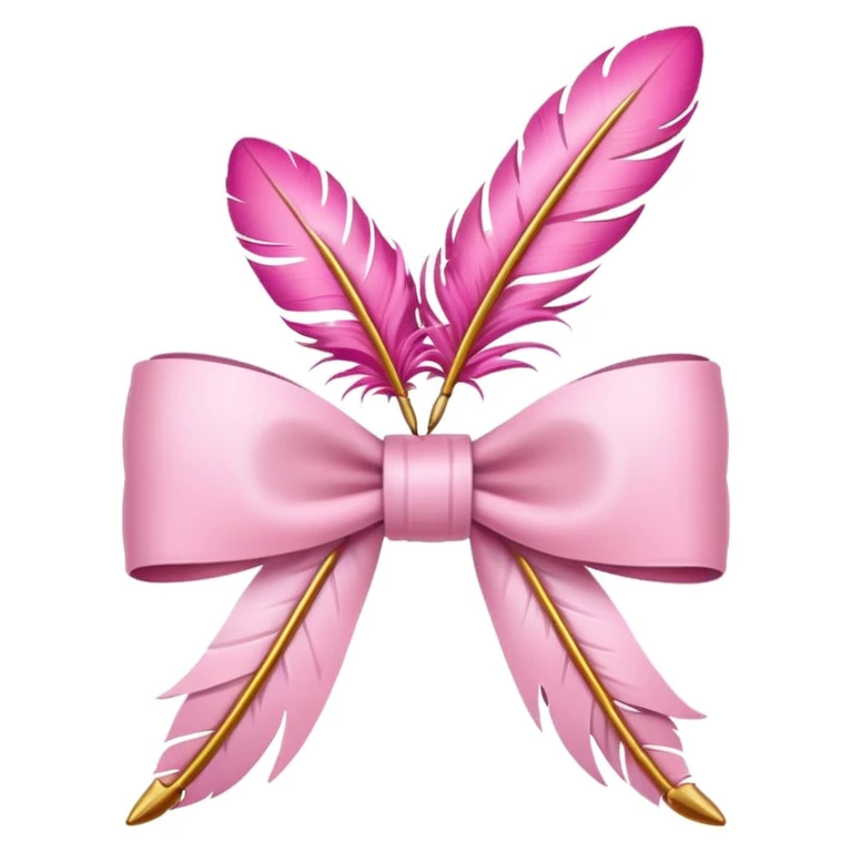 sakura bow with feather accents emoji